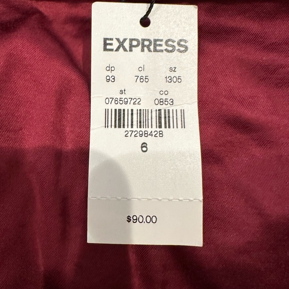 Express high waisted Satin Hi-Lo Ruffle Maxi Skirt - Picture 5 of 6